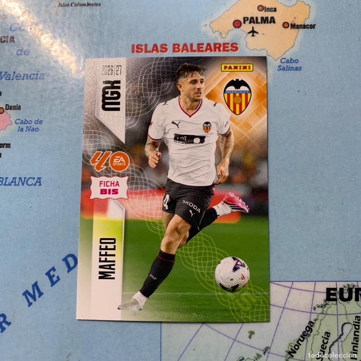 Cromos de f&uacute;tbol: Maffeo n&uacute;mero 346 Bis Del Valencia megacracks 26-27 2026-2027