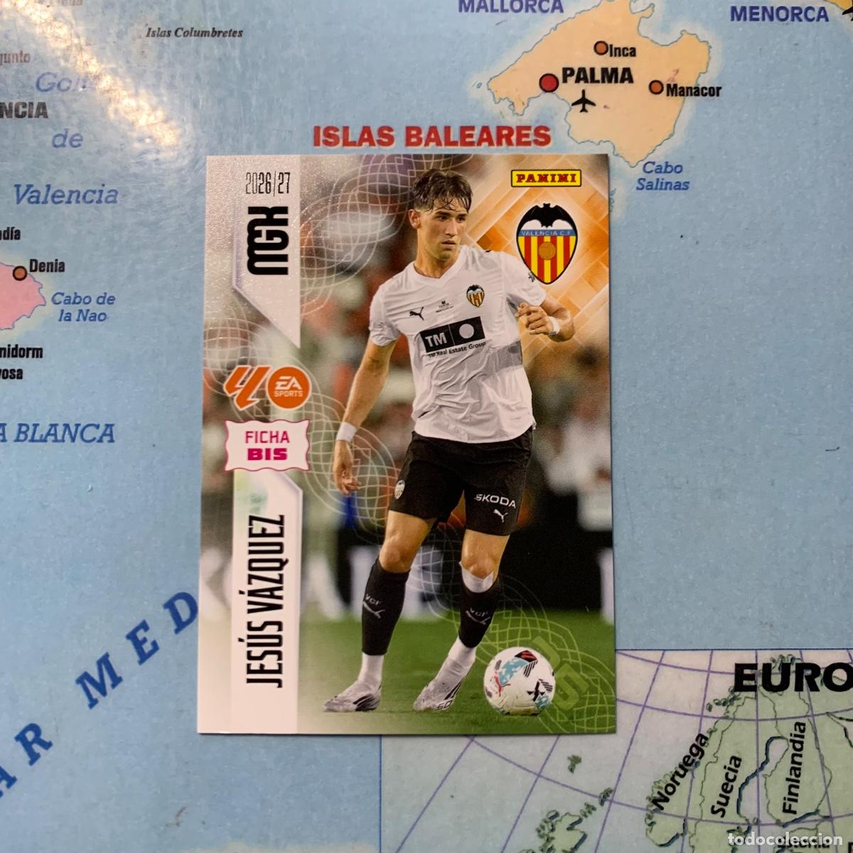 Cromos de f&uacute;tbol: Jes&uacute;s V&aacute;zquez n&uacute;mero 351 Bis Del Valencia megacracks 26-27 2026-2027