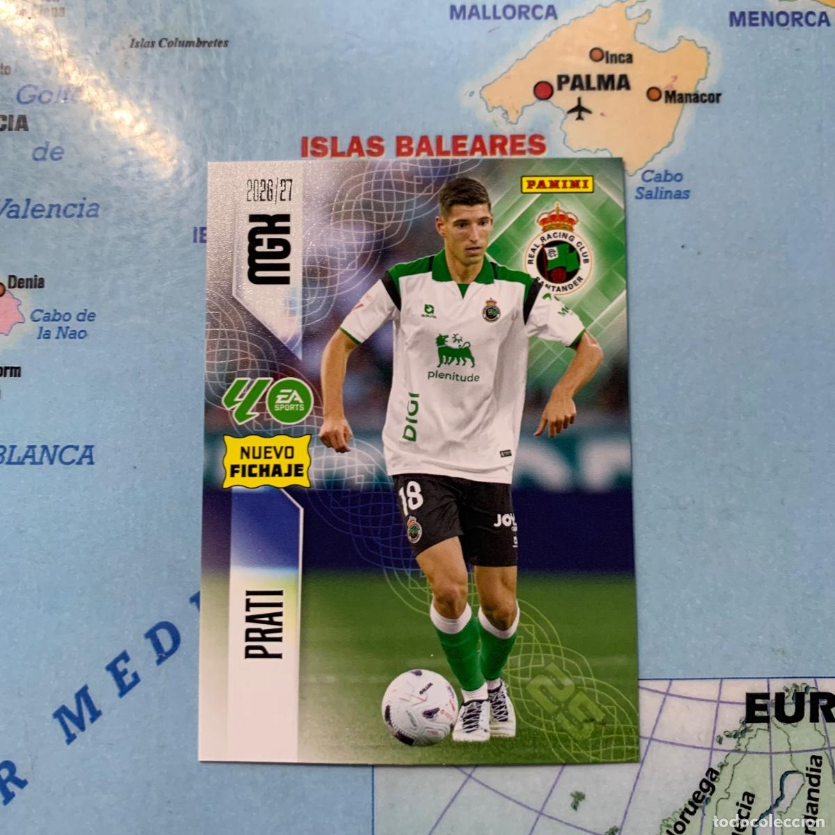 Fu&szlig;ball-Sticker: Prati nuevo fichaje n&uacute;mero 495 del Racing de Santander Megacracks 26-27 2026-2027