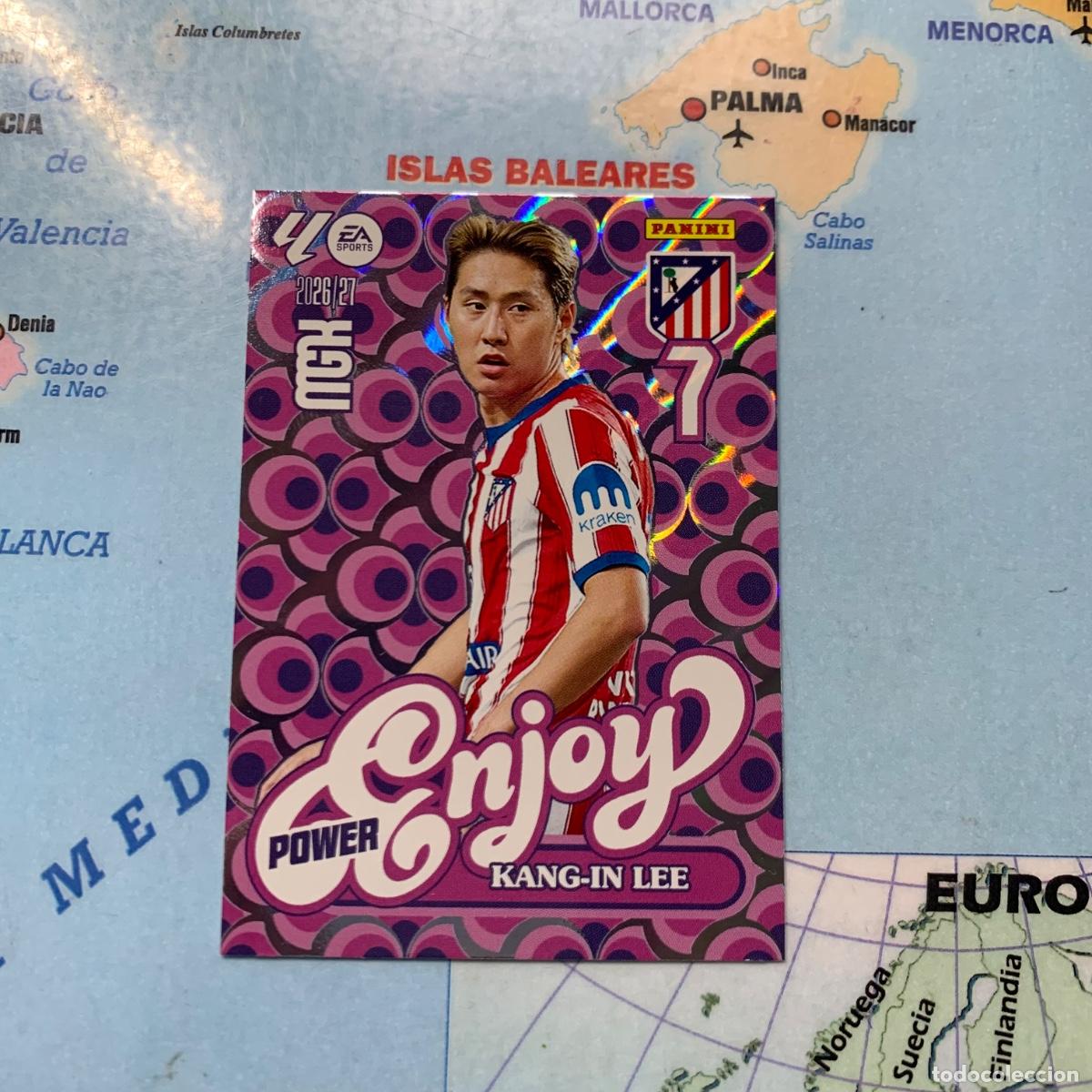 Cromos de f&uacute;tbol: Kang-in lee nueva enjoy power n&uacute;mero 519P Del Atl&eacute;tico de Madrid megacracks 26-27 2026-2027