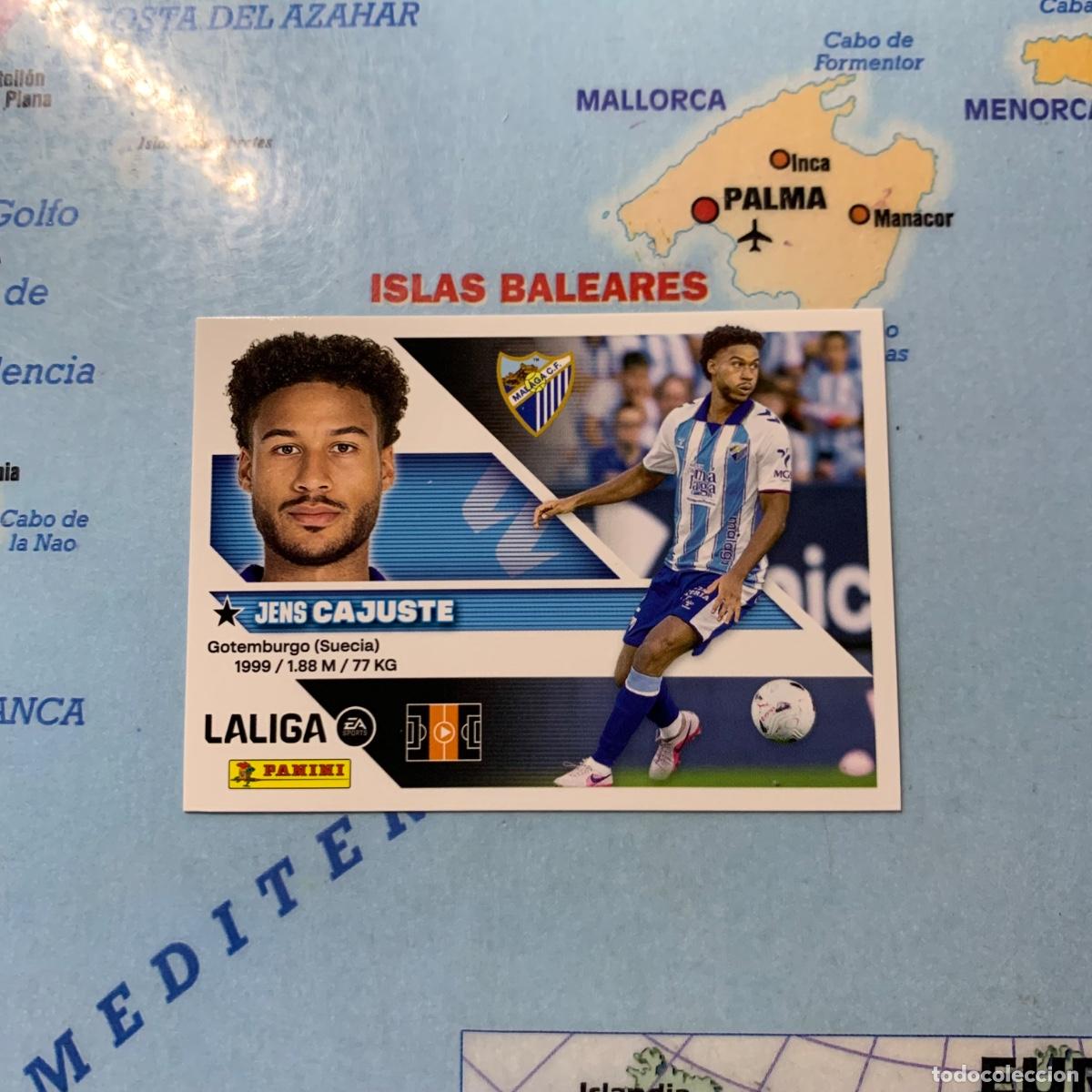 Fu&szlig;ball-Sticker: Cajuste coloca n&uacute;mero 15 Bis Del Malaga cromo de la liga este 26-27 2026-2027