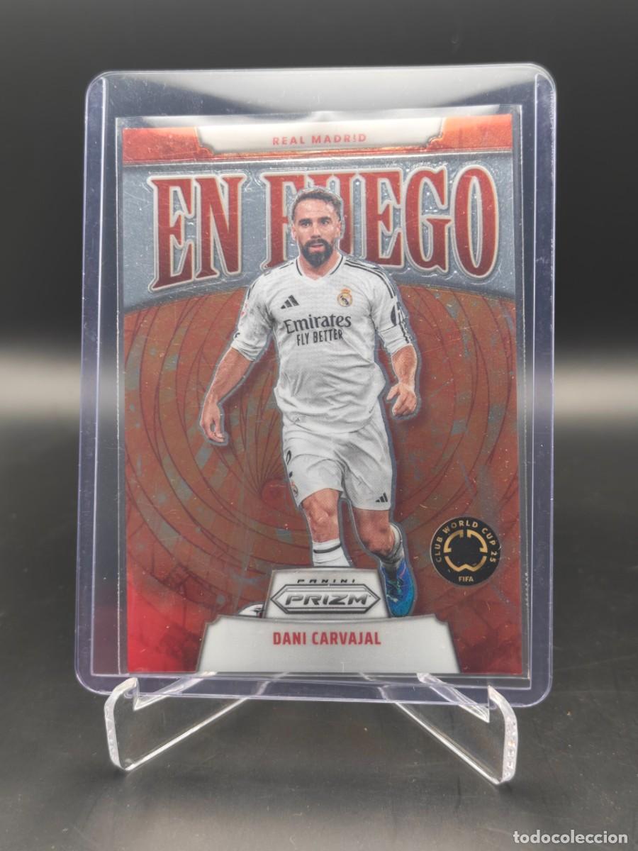 Cromos de f&uacute;tbol: Dani Carvajal En Fuego #23 Panini Prizm FIFA Club World Cup 2025 Real Madrid