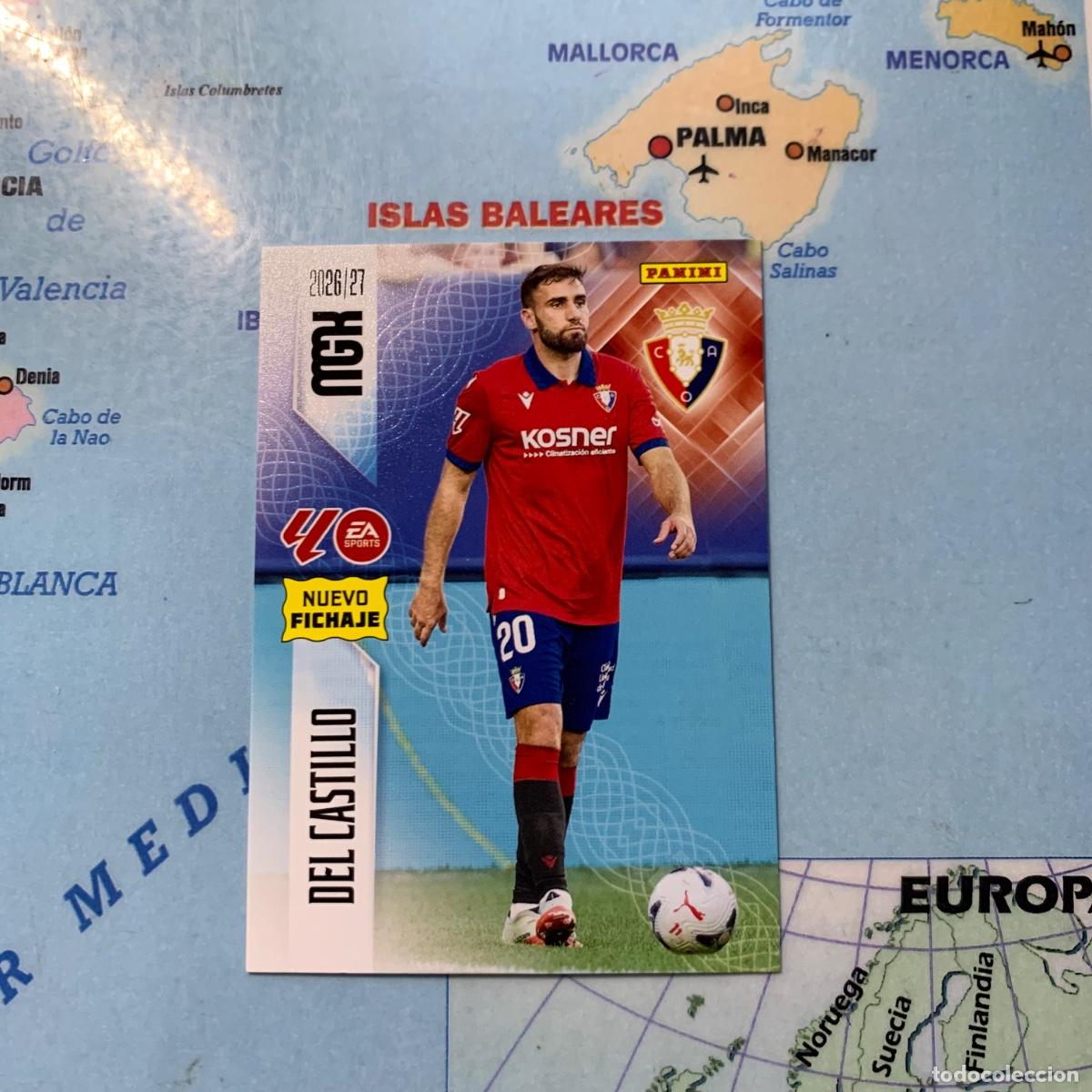 Cartes &agrave; collectionner de Football: Del Castillo nuevo fichaje n&uacute;mero 492 del Osasuna Megacracks 26-27 2026-2027