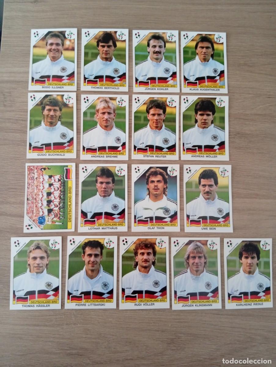 Cromos de f&uacute;tbol: ALEMANIA WORLD CUP STORY MUNDIAL ITALIA 90 PANINI SIN PEGAR NUNCA PEGADO
