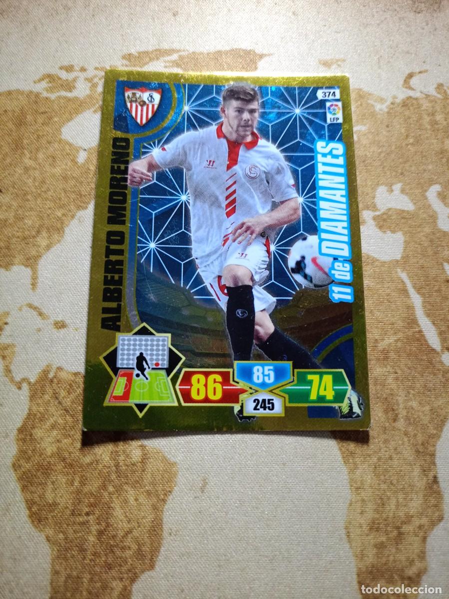 Cromos de f&uacute;tbol: # 11 De Diamantes 374 ALBERTO MORENO Adrenalyn 2013-14