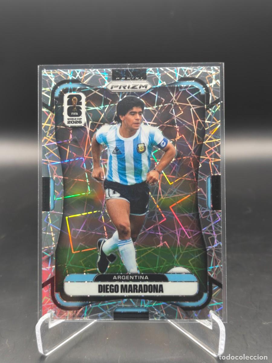 Cromos de f&uacute;tbol: Diego Maradona Panini Prizm FIFA World Cup 2026 #21 Lazer Prizm Argentina