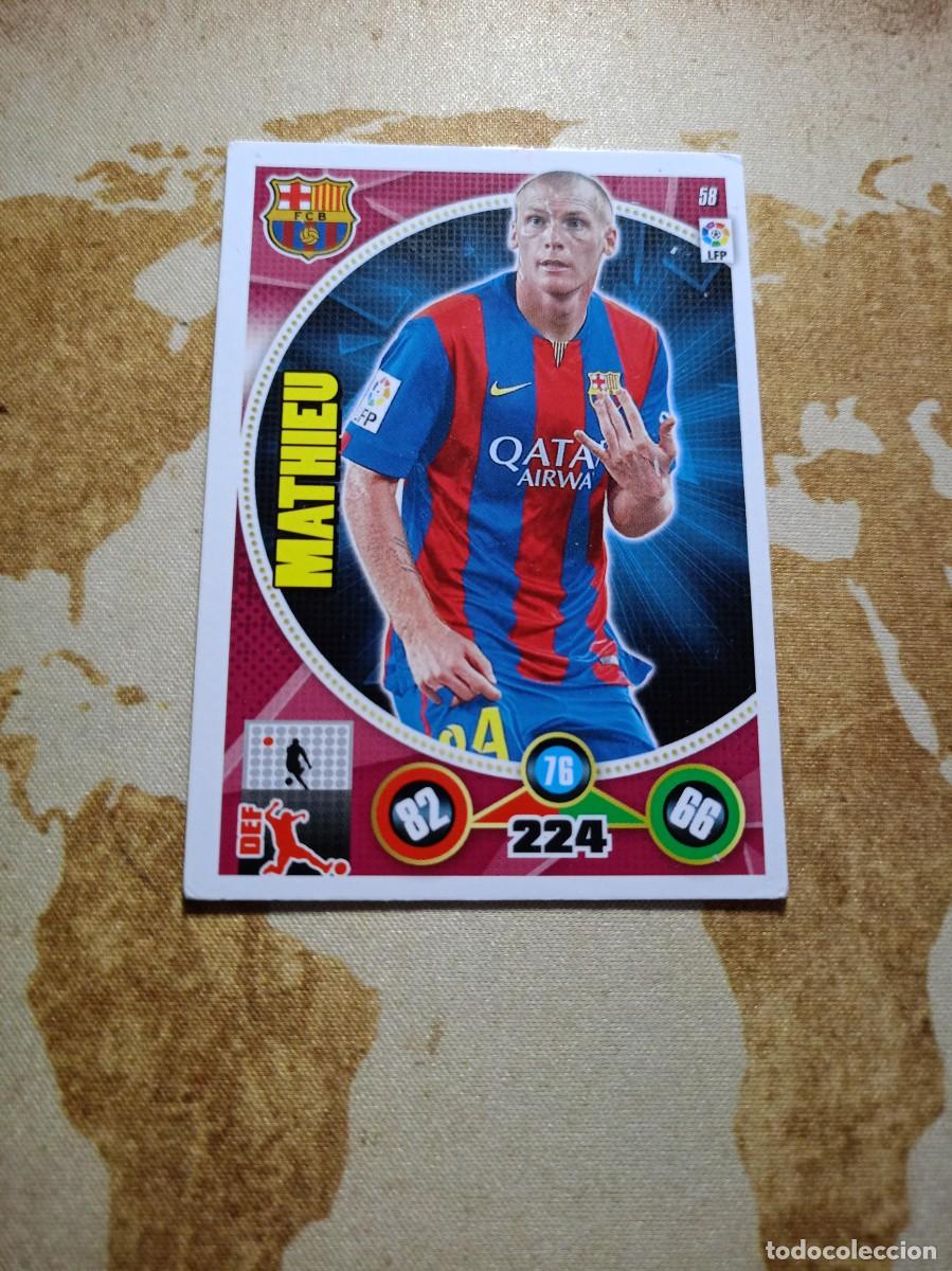 Cromos de f&uacute;tbol: # Barcelona 58 MATHIEU Adrenalyn 2014-15