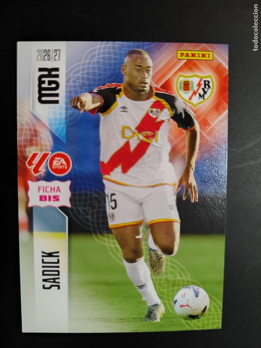 Cromos de f&uacute;tbol: TERCERA EDICION MEGACRACKS 26/27 3&ordf; EDICION CARD FICHA BIS SADICK RAYO VALLECANO # 295BIS