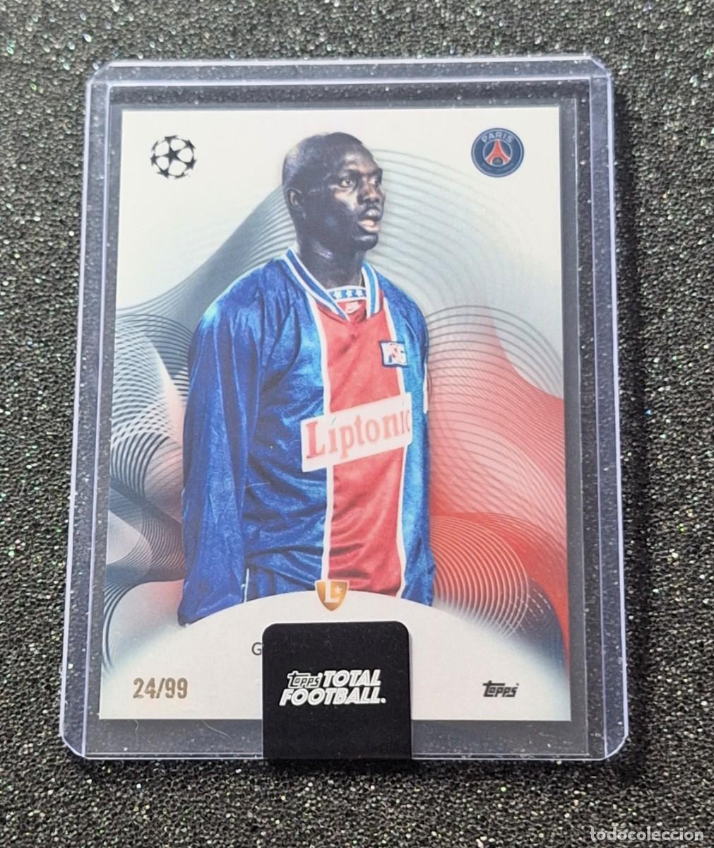 Cromos de f&uacute;tbol: George Weah Paris Saint-Germain PSG Topps Total Football 24/99