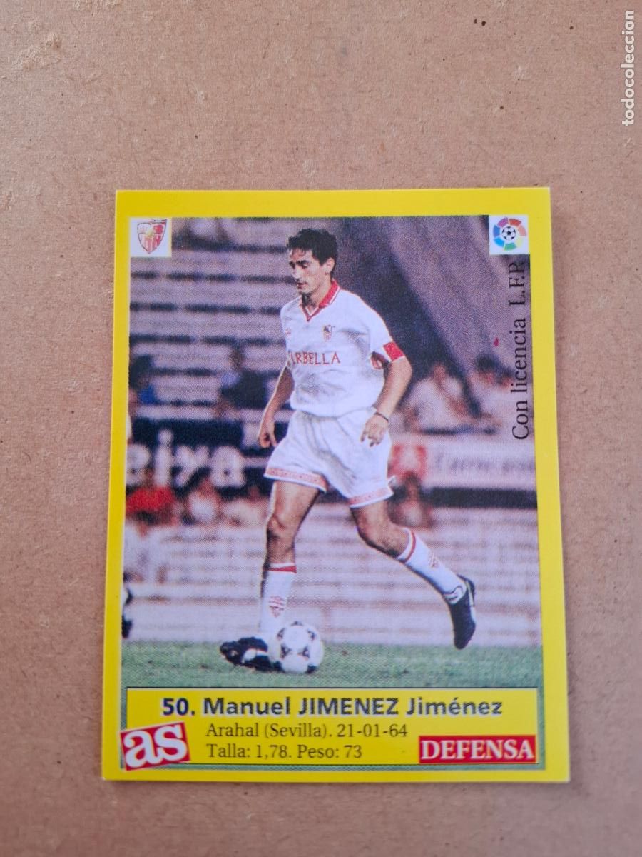 Cromos de f&uacute;tbol: LIGA 95 96 1995 1996 - AS - 50 JIM&Eacute;NEZ - SEVILLA FC ( NUNCA PEGADO )