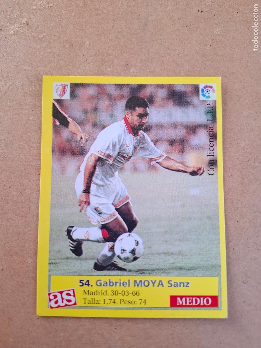 Cromos de f&uacute;tbol: LIGA 95 96 1995 1996 - AS - 54 MOYA - SEVILLA FC ( NUNCA PEGADO )