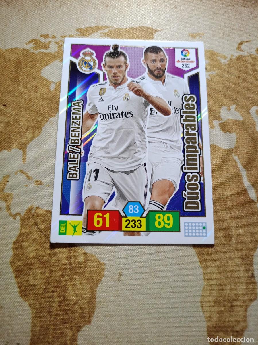 Cromos de f&uacute;tbol: # Real Madrid 252 BALE / BENZEMA Adrenalyn 2018-19