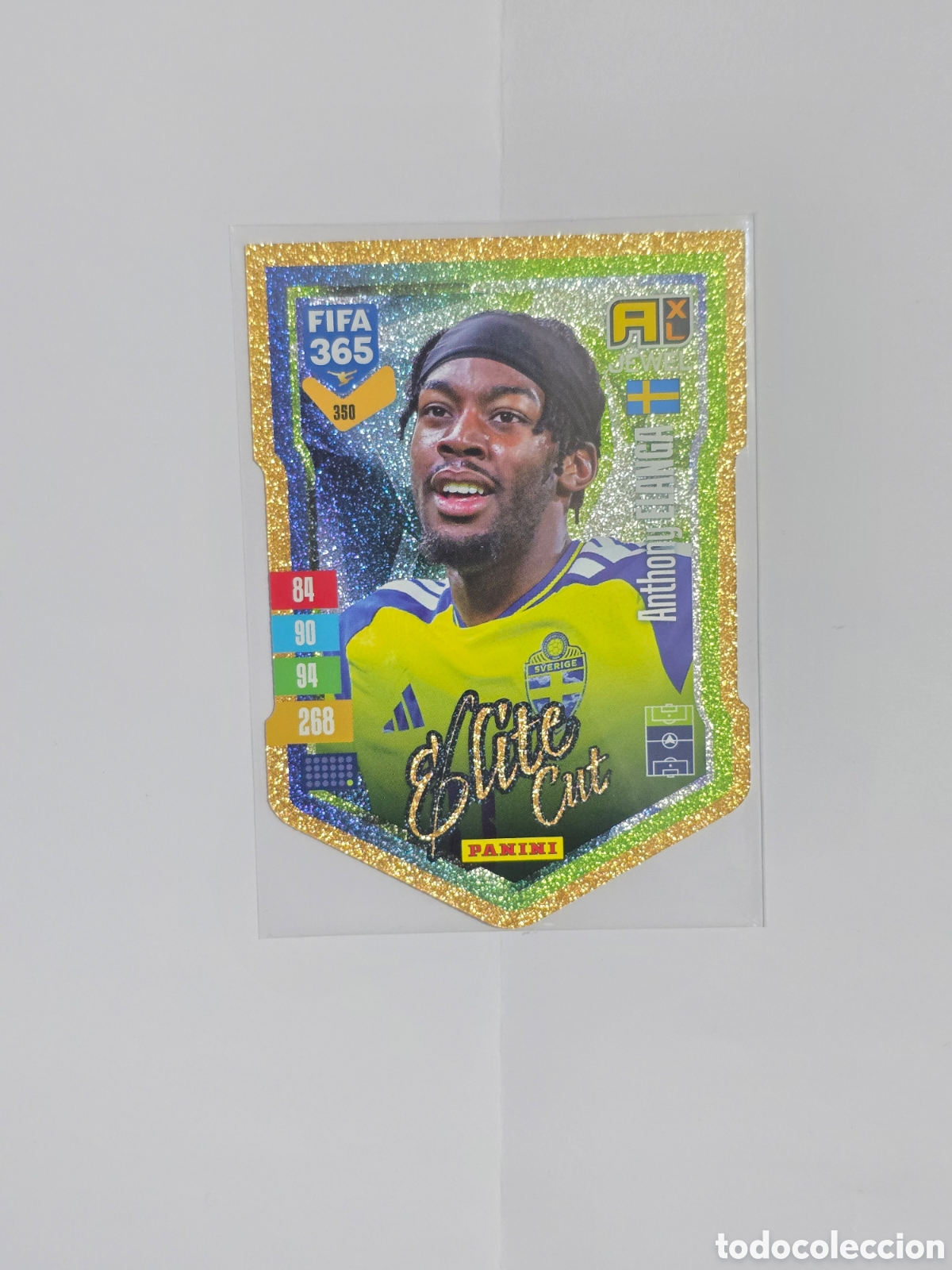 Figurine di Calcio: Anthony Elanga Jewel Elite Cut n&ordm; 350 &ndash; Panini FIFA 365 Adrenalyn XL 2027