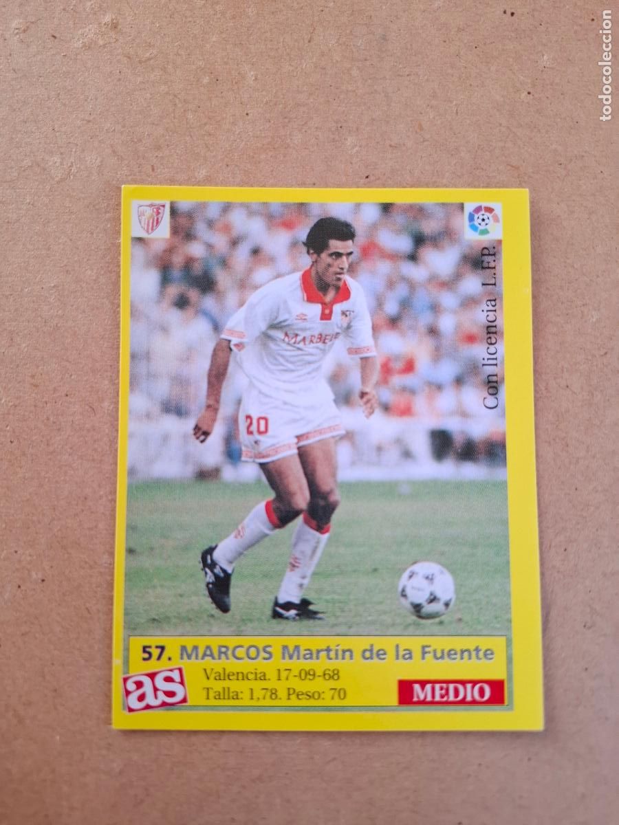 Figurine di Calcio: LIGA 95 96 1995 1996 - AS - 57 MARCOS - SEVILLA FC ( NUNCA PEGADO )