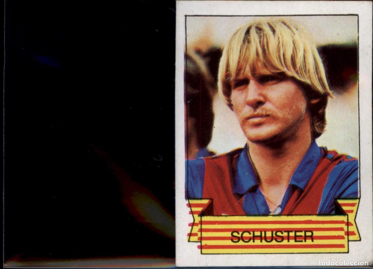 Fu&szlig;ball-Sticker: Schuster N&ordm; 77 Bar&ccedil;a Barcelona Campe&oacute;n 1984 1985 Los Cromos SA 84 85