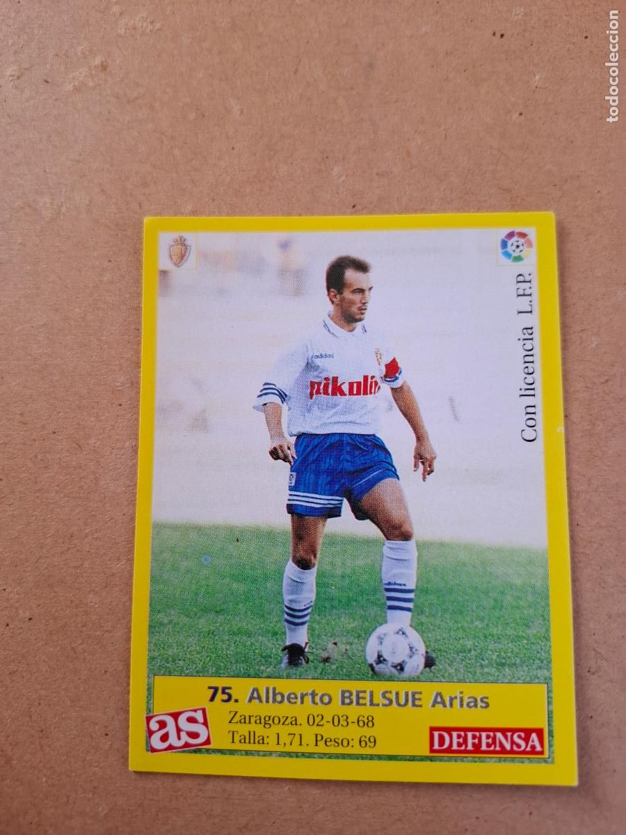 Cromos de f&uacute;tbol: LIGA 95 96 1995 1996 - AS - 75 BELSU&Eacute; - REAL ZARAGOZA ( NUNCA PEGADO )