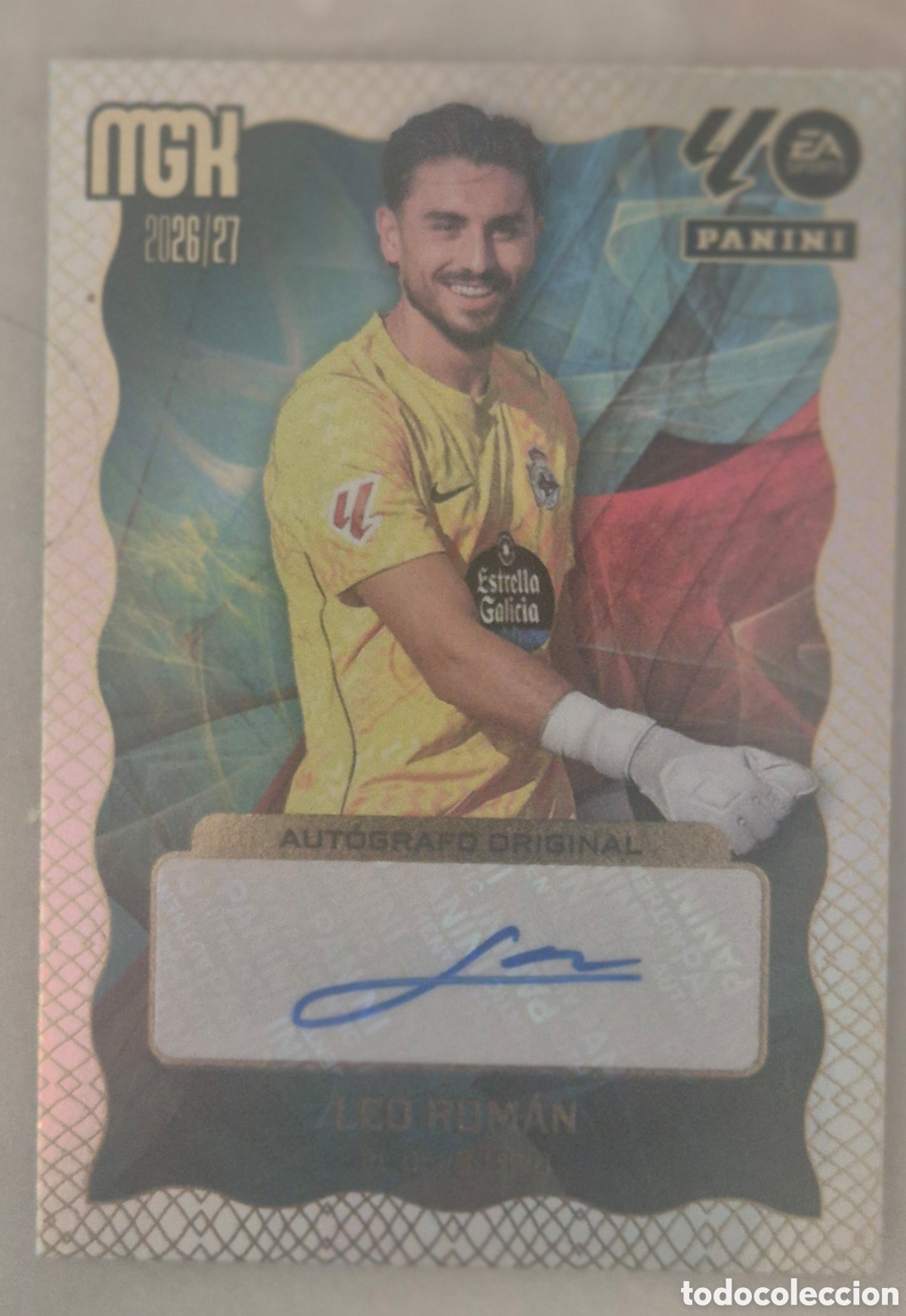 Cromos de f&uacute;tbol: Leo Rom&aacute;n deportivo de la Coru&ntilde;a autografo original