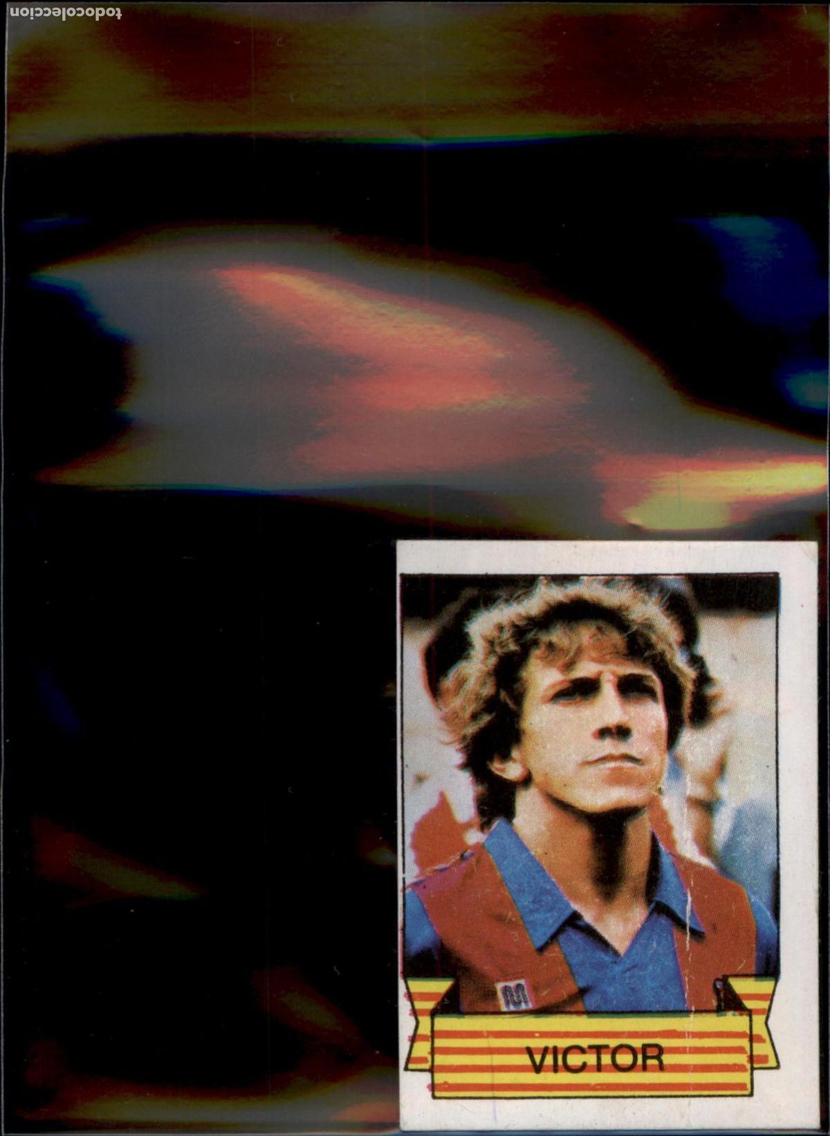 Cromos de f&uacute;tbol: V&iacute;ctor N&ordm; 75 Bar&ccedil;a Barcelona Campe&oacute;n 1984 1985 Los Cromos SA 84 85