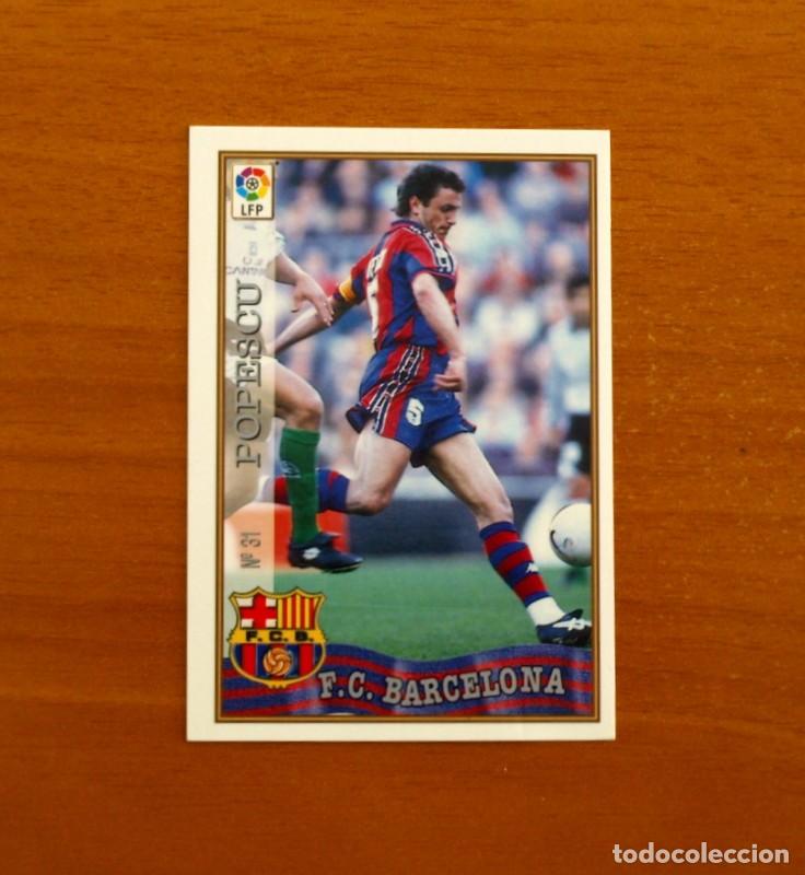Cromos de f&uacute;tbol: Barcelona - N&ordm; 31 Popescu - Mundicromo ficha de la Liga 1997-1998, 97-98