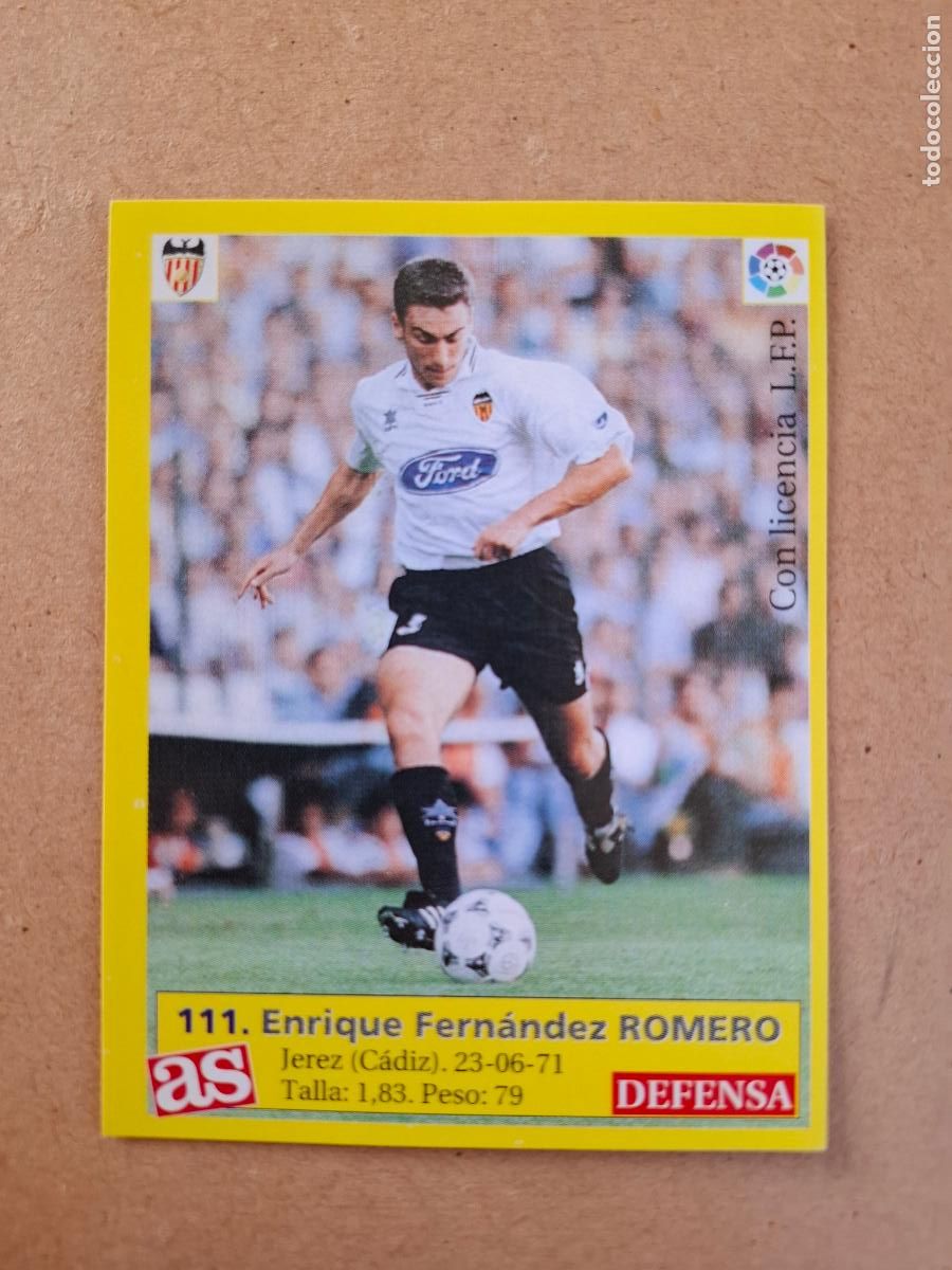 Fu&szlig;ball-Sticker: LIGA 95 96 1995 1996 - AS - 111 ROMERO ( ERROR SALE OTERO ) - VALENCIA CF ( NUNCA PEGADO )