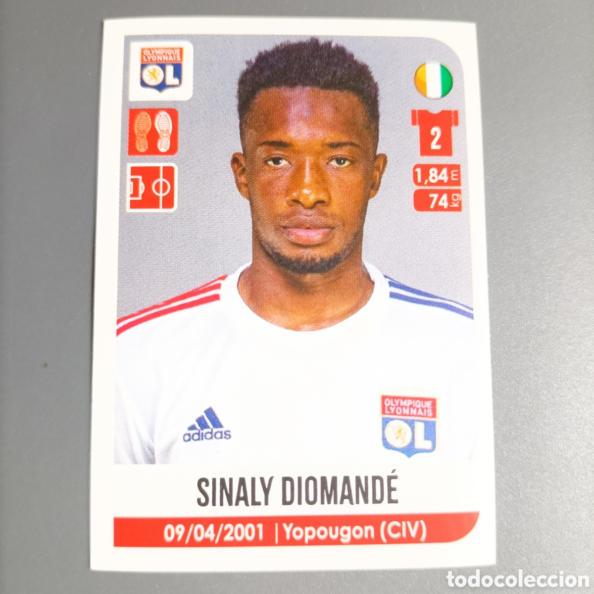 Fu&szlig;ball-Sticker: PANINI FOOT 2020-2021, LIGUE 1 FRANCIA (OLYMPIQUE LYONNAIS) №201