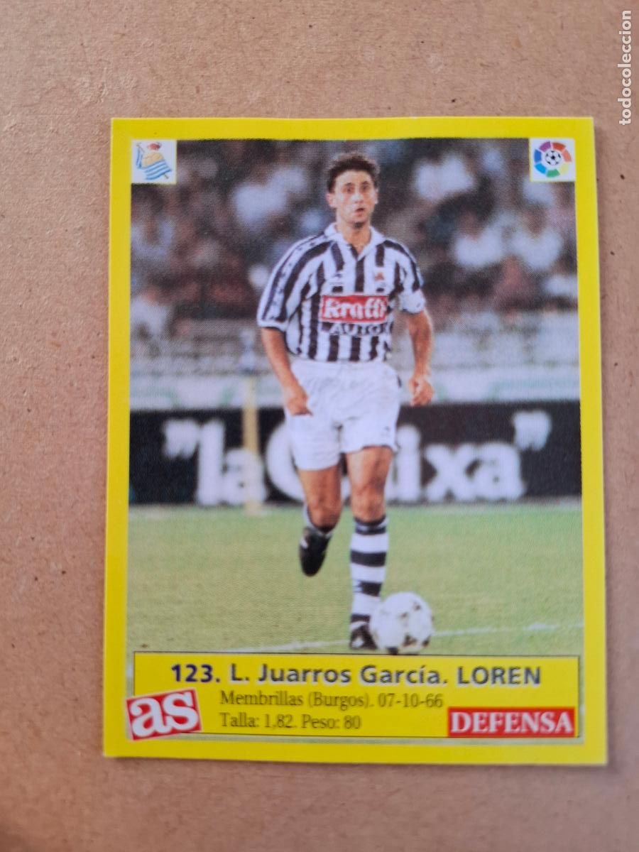 Fu&szlig;ball-Sticker: LIGA 95 96 1995 1996 - AS - 123 LOREN - REAL SOCIEDAD ( NUNCA PEGADO )