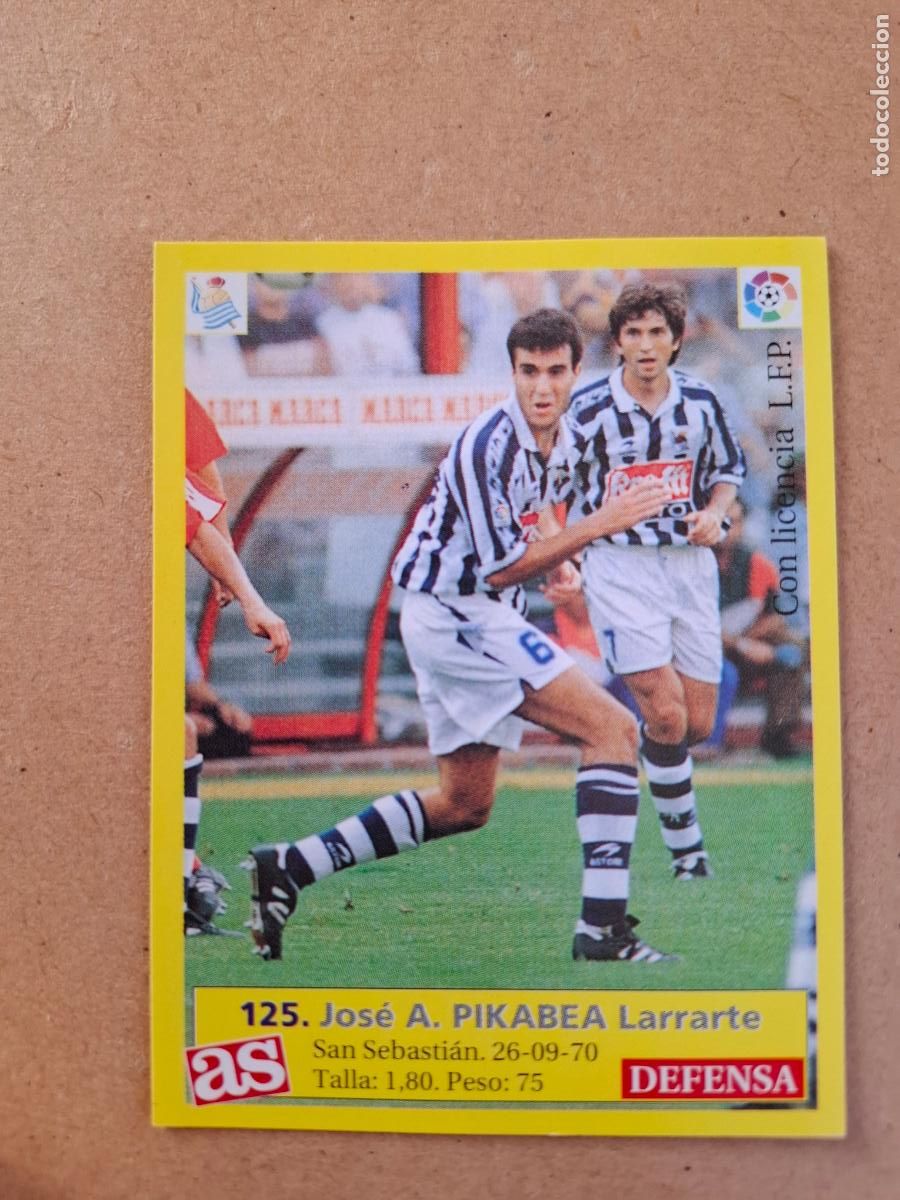 Fu&szlig;ball-Sticker: LIGA 95 96 1995 1996 - AS - 125 PIKABEA - REAL SOCIEDAD ( NUNCA PEGADO )