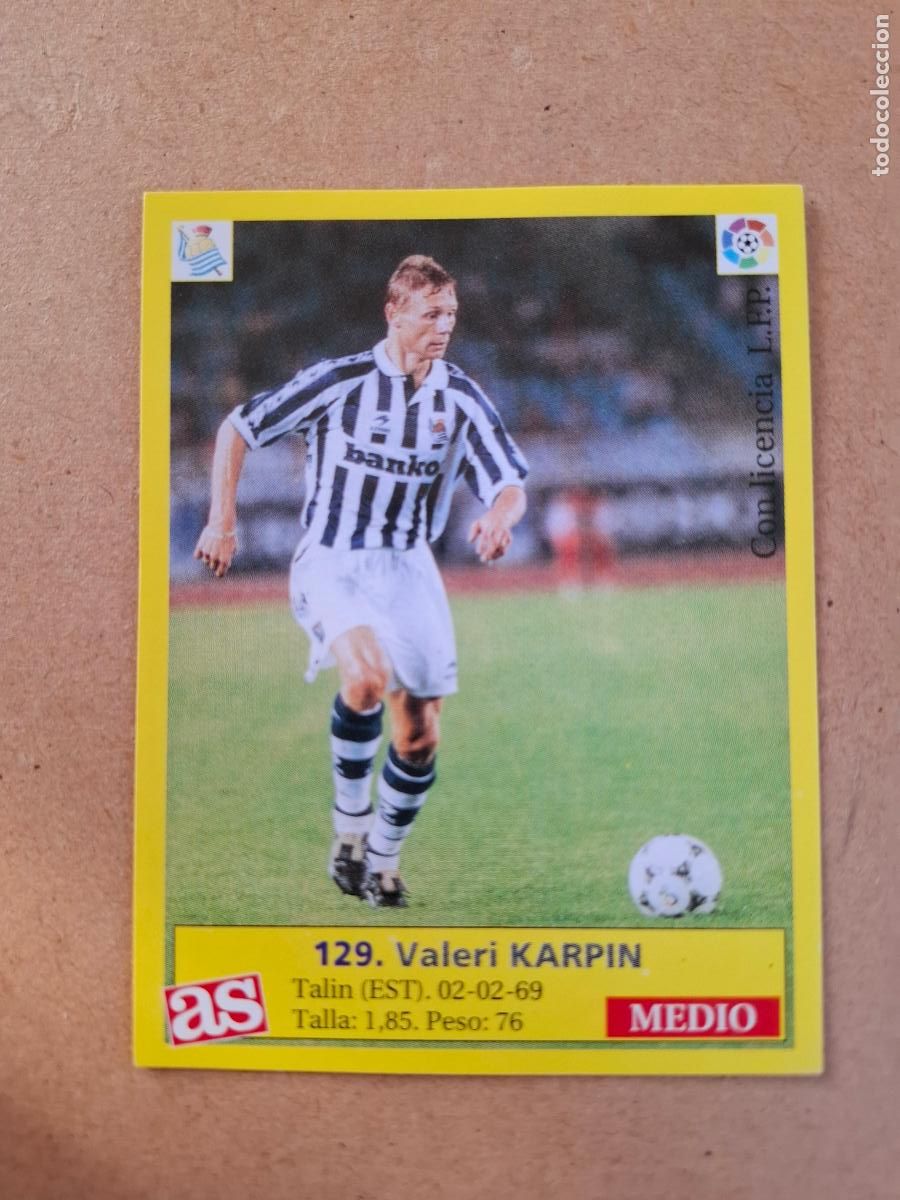 Fu&szlig;ball-Sticker: LIGA 95 96 1995 1996 - AS - 129 KARPIN - REAL SOCIEDAD ( NUNCA PEGADO )