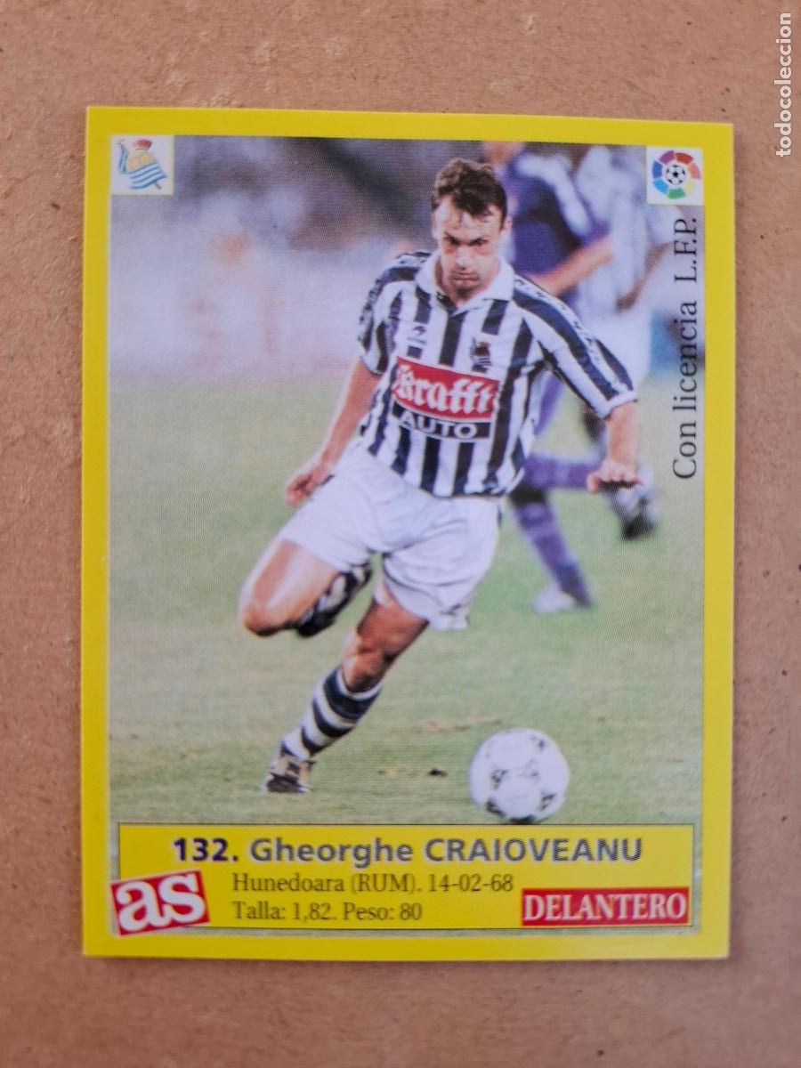 Cromos de f&uacute;tbol: LIGA 95 96 1995 1996 - AS - 132 CRAIOVEANU - REAL SOCIEDAD ( NUNCA PEGADO )