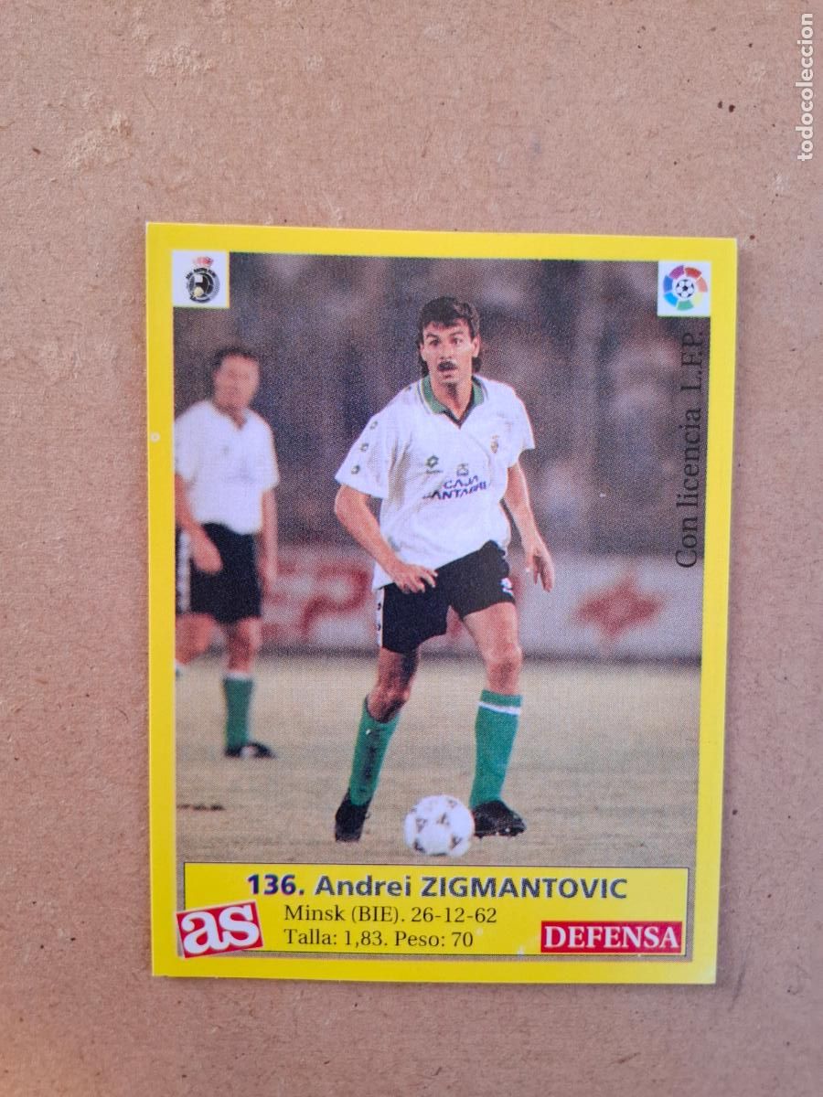 Cromos de f&uacute;tbol: LIGA 95 96 1995 1996 - AS - 136 ZIGMANTOVIC - RACING CLUB ( NUNCA PEGADO )