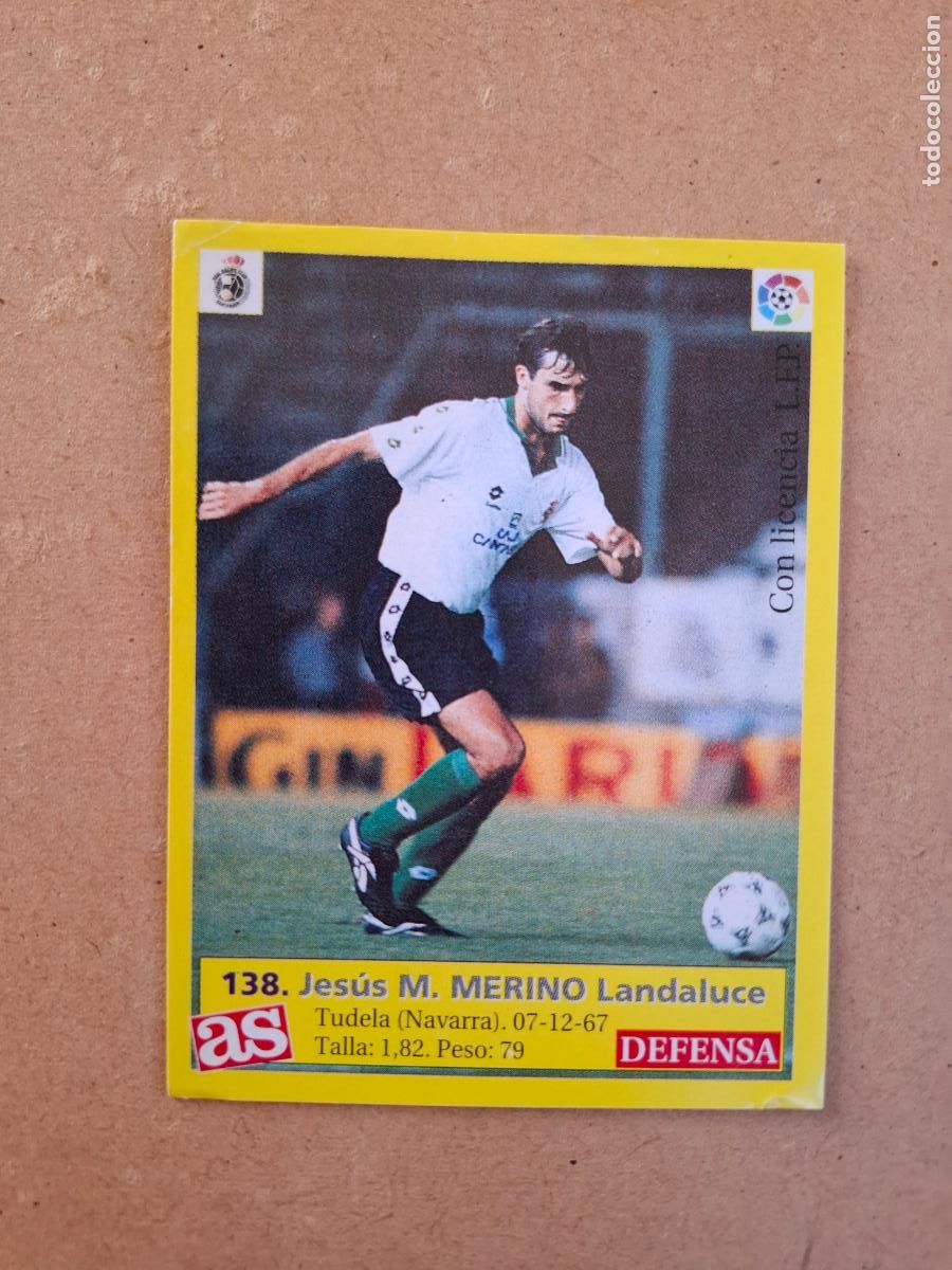 Fu&szlig;ball-Sticker: LIGA 95 96 1995 1996 - AS - 138 MERINO - RACING CLUB ( NUNCA PEGADO )