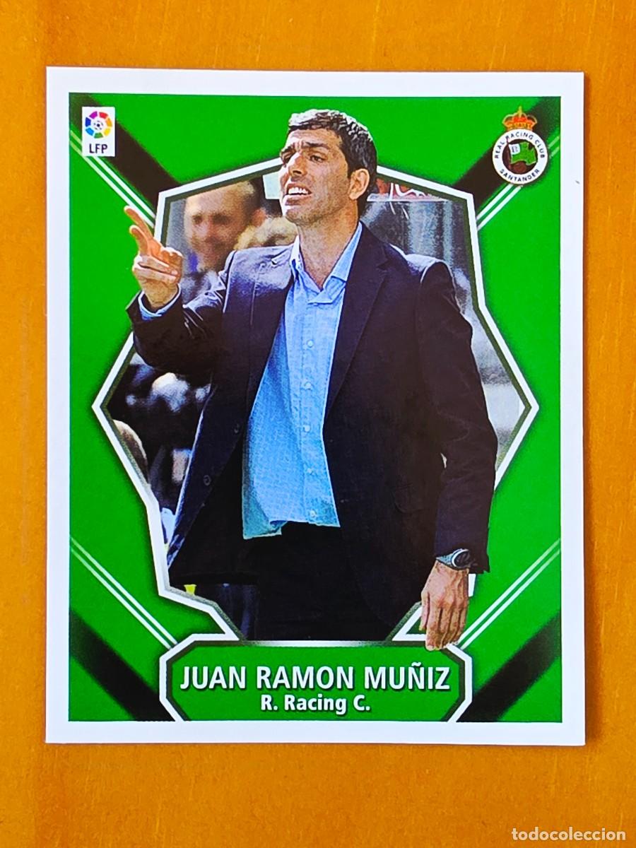 Fu&szlig;ball-Sticker: Entrenador Juan Ram&oacute;n Mu&ntilde;iz, Racing Santander, Panini Ediciones Liga Este 2008 2009 08 09, sin pegar
