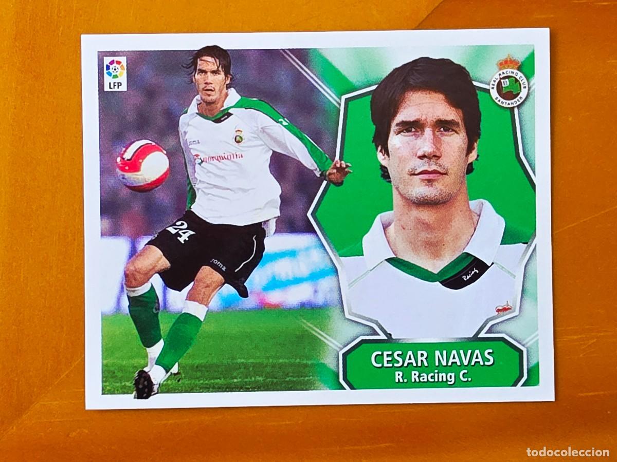 Cartes &agrave; collectionner de Football: C&eacute;sar Navas, Racing de Santander, Panini Ediciones Liga Este 2008 2009 08 09, sin pegar