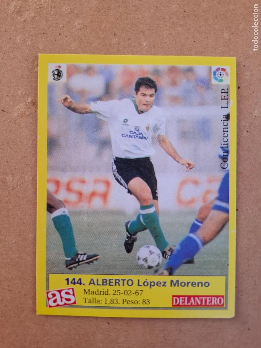 Cromos de f&uacute;tbol: LIGA 95 96 1995 1996 - AS - 144 ALBERTO - RACING CLUB ( NUNCA PEGADO )