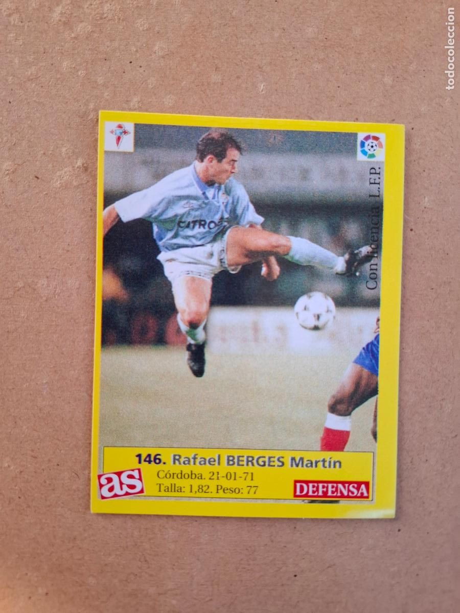 Cromos de f&uacute;tbol: LIGA 95 96 1995 1996 - AS - 146 BERGES - R.C. CELTA ( NUNCA PEGADO )