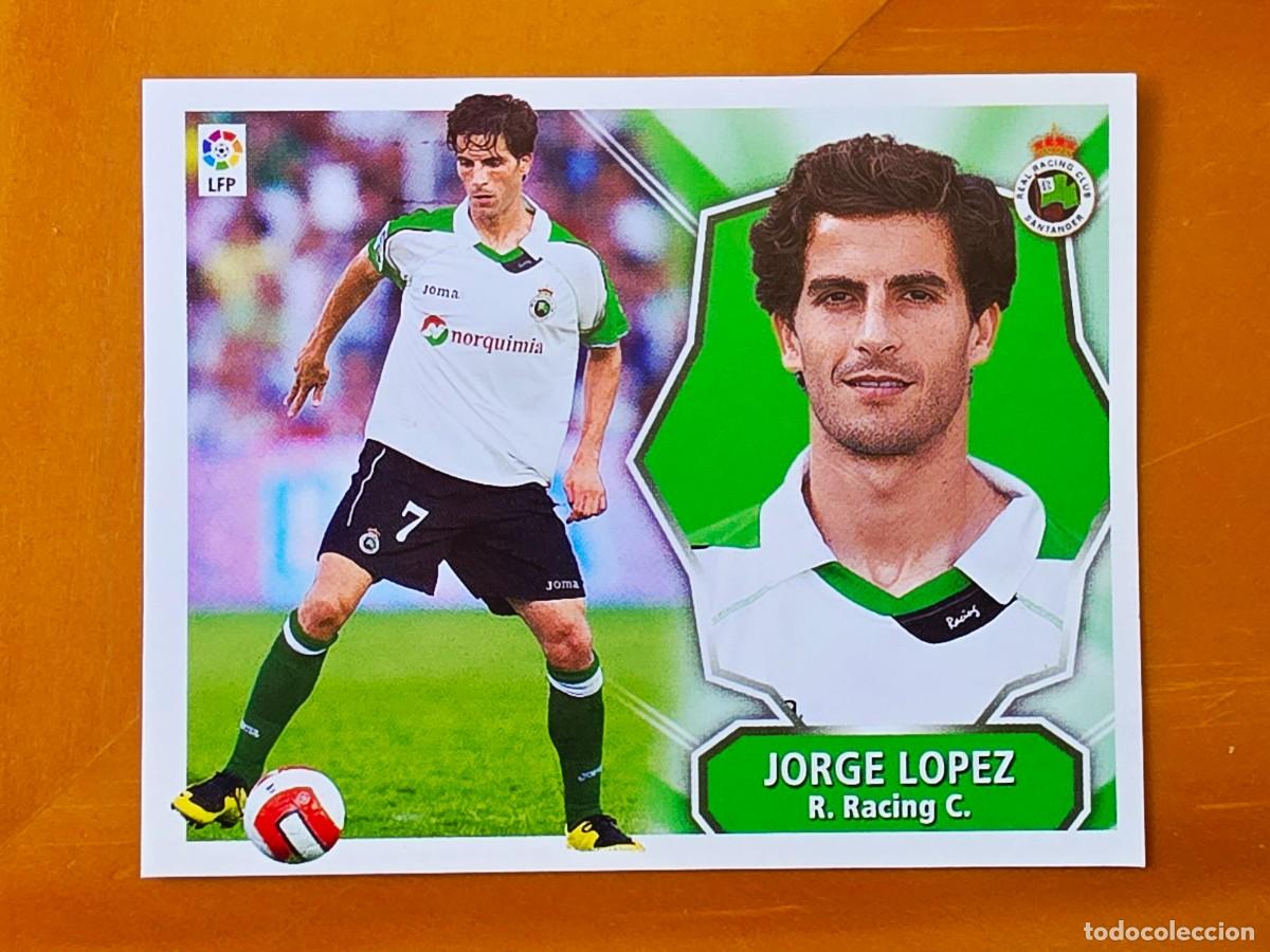 Cromos de f&uacute;tbol: Jorge L&oacute;pez, Baja, Racing de Santander, Panini Ediciones Liga Este 2008 2009 08 09, sin pegar