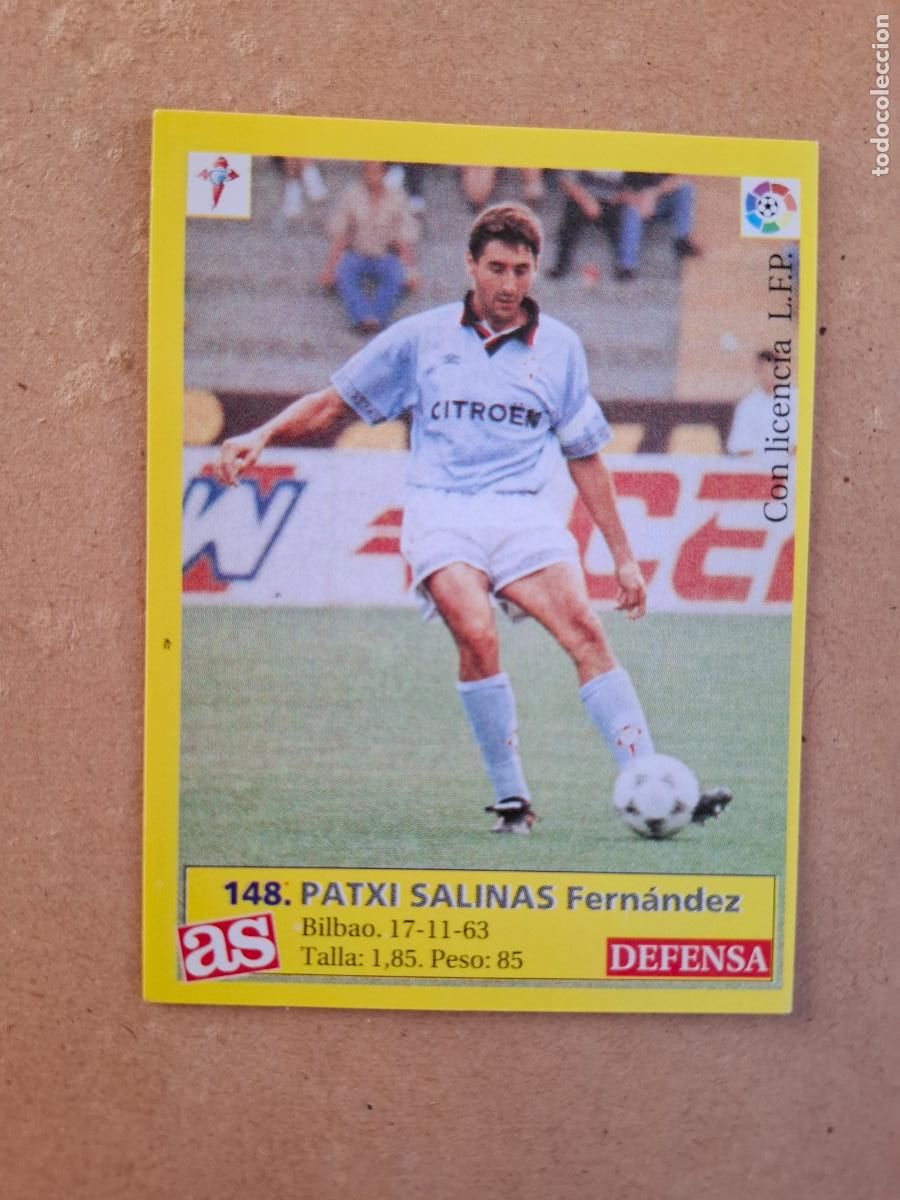 Cromos de f&uacute;tbol: LIGA 95 96 1995 1996 - AS - 148 PATXI SALINAS - R.C. CELTA ( NUNCA PEGADO )