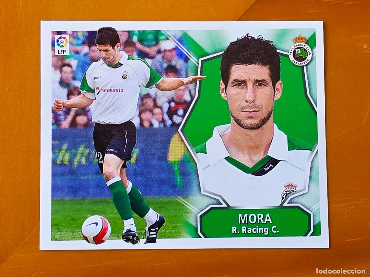 Cromos de f&uacute;tbol: Mora, Racing de Santander, Panini Ediciones Liga Este 2008 2009 08 09, sin pegar