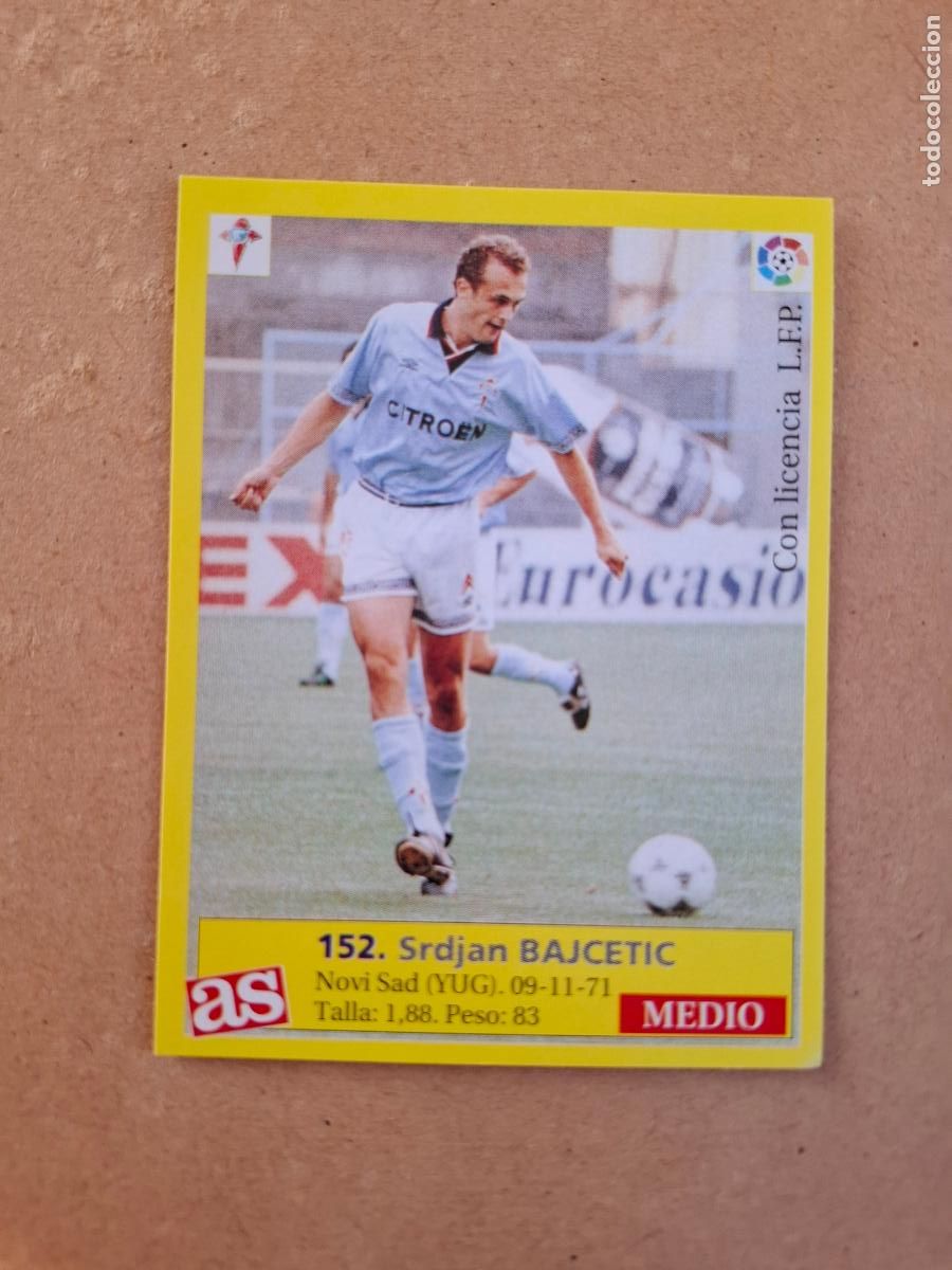 Cromos de f&uacute;tbol: LIGA 95 96 1995 1996 - AS - 152 BAJCETIC - R.C. CELTA ( NUNCA PEGADO )