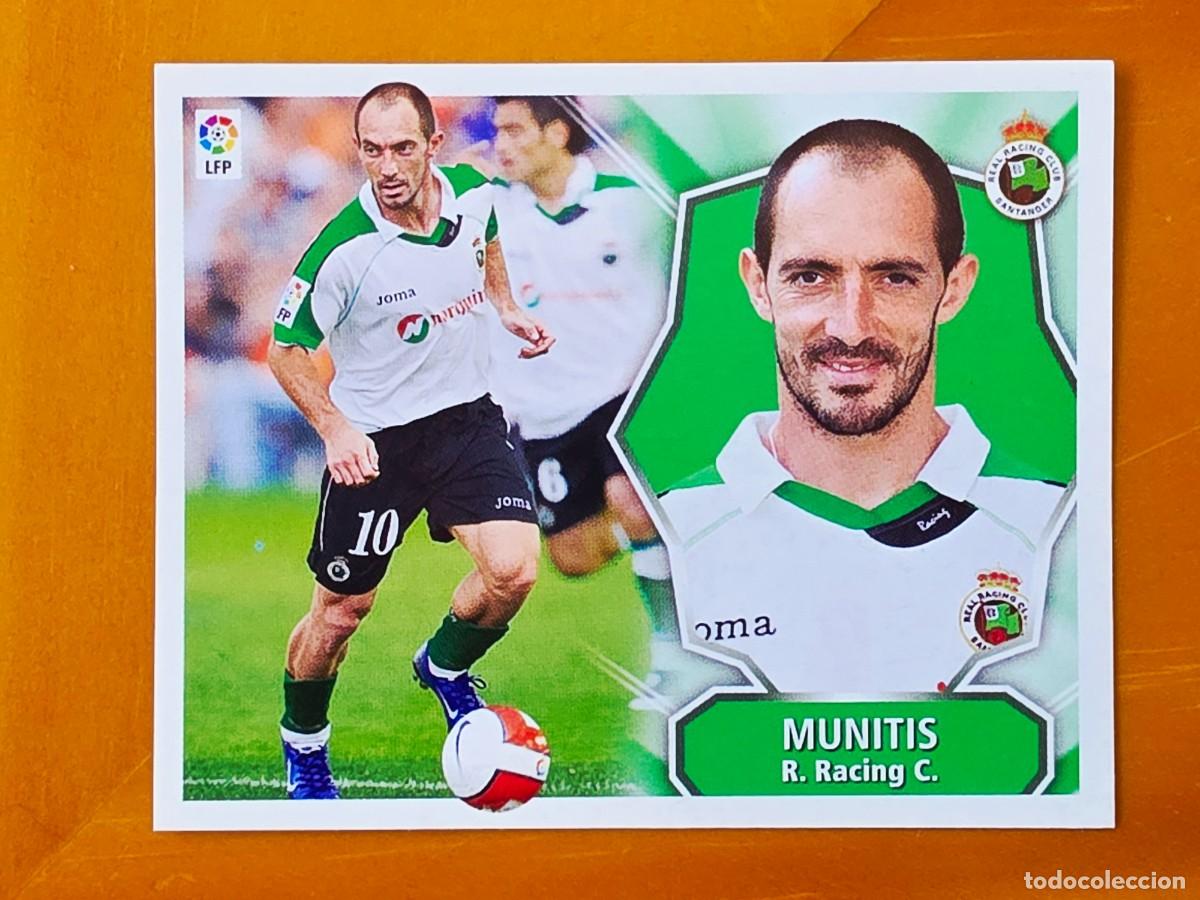 Cromos de f&uacute;tbol: Pedro Munitis, Racing de Santander, Panini Ediciones Liga Este 2008 2009 08 09, sin pegar