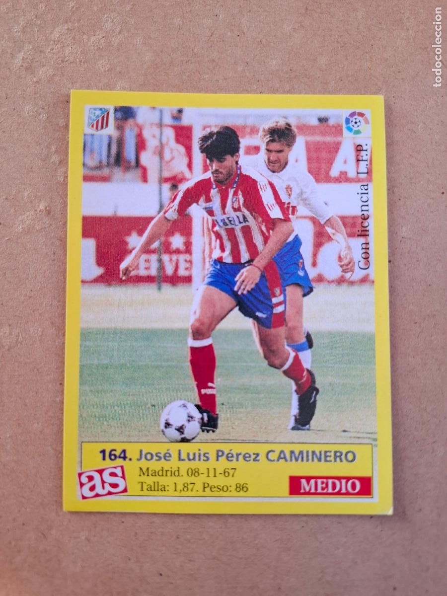 Cromos de f&uacute;tbol: LIGA 95 96 1995 1996 - AS - 164 CAMINERO - AT. MADRID ( NUNCA PEGADO )