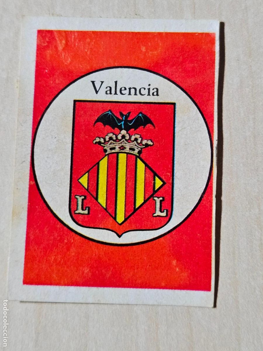 Cromos de f&uacute;tbol: N&ordm; 1 EMBLEMA VALENCIA - Editorial Ruiz Romero 1971-1972, 71-72 - cromo recuperado