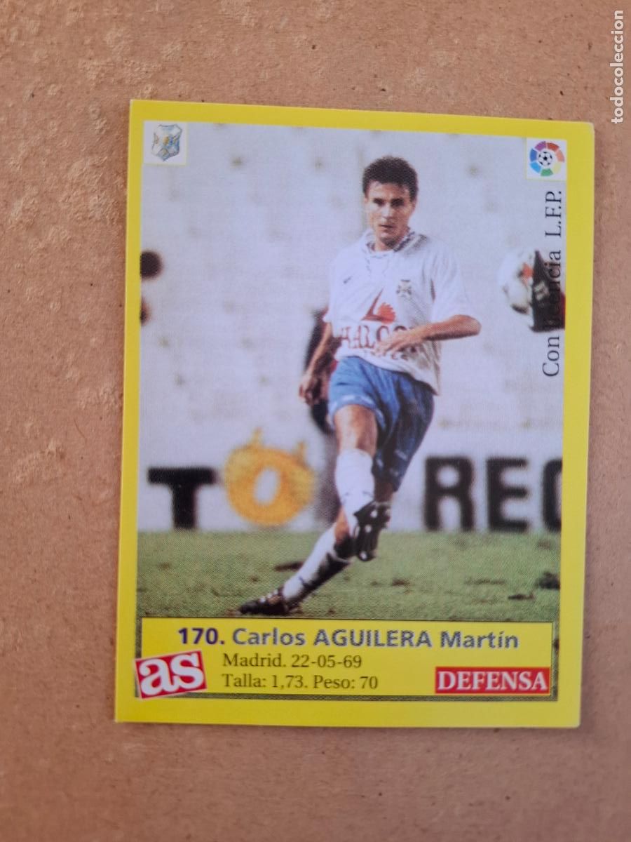 Cromos de f&uacute;tbol: LIGA 95 96 1995 1996 - AS - 170 AGUILERA - C.D. TENERIFE ( NUNCA PEGADO )