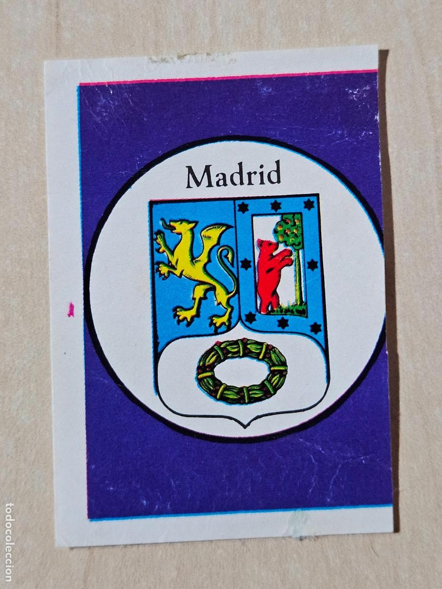 Cromos de f&uacute;tbol: N&ordm; 49 EMBLEMA MADRID - Editorial Ruiz Romero 1971-1972, 71-72 - cromo recuperado
