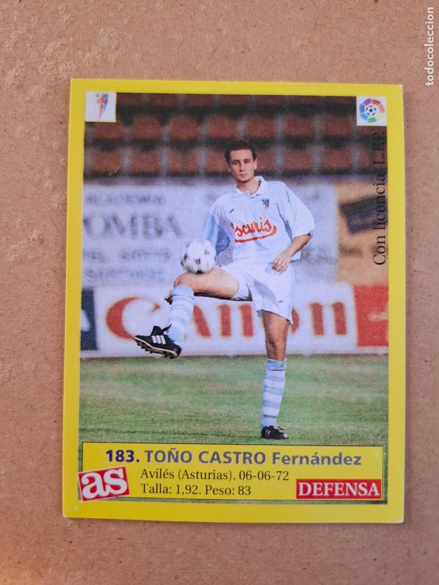 Cromos de f&uacute;tbol: LIGA 95 96 1995 1996 - AS - 183 TO&Ntilde;O CASTRO - C.D. TENERIFE ( NUNCA PEGADO )