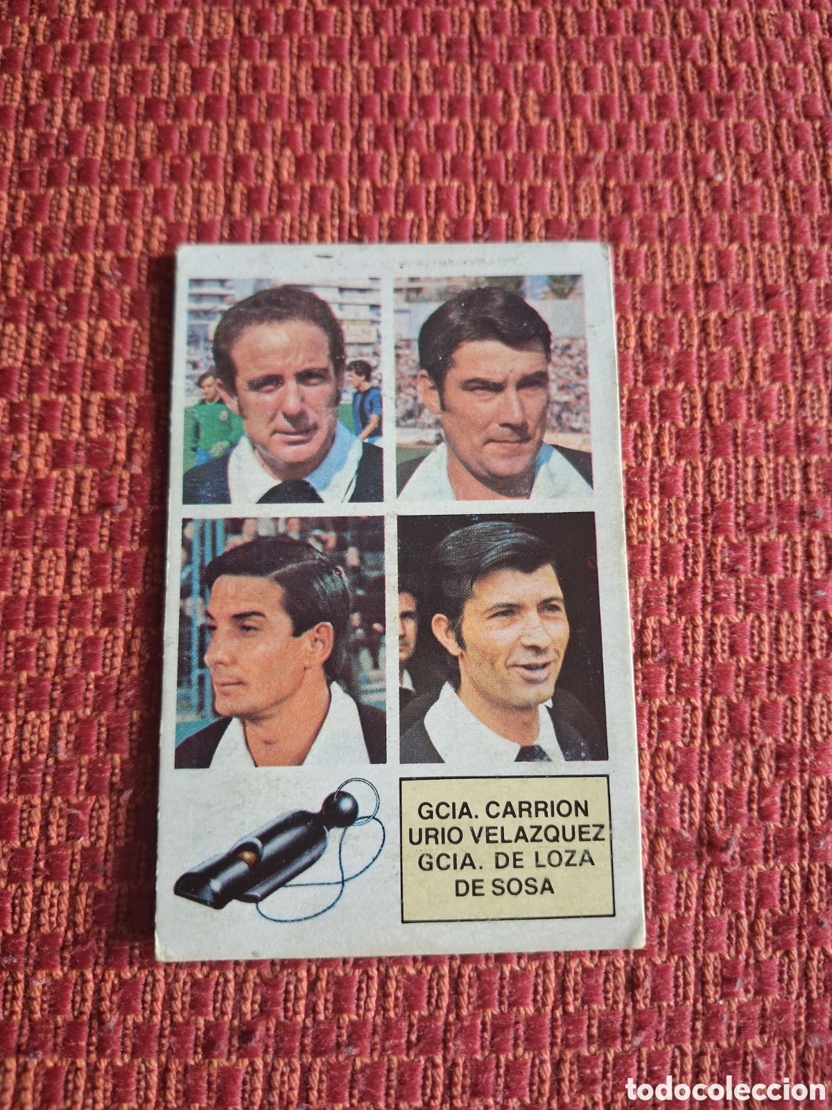 Cromos de f&uacute;tbol: Liga este 82 83 carrion, velazquez, de loza y de sosa &aacute;rbitros recuperado del &aacute;lbum ver fotos