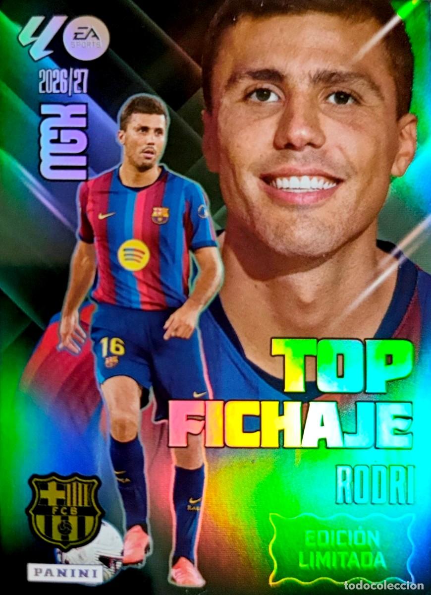 Cromos de f&uacute;tbol: Rodri - FC Barcelona - EDICION LIMITADA - TOP FICHAJE - PANINI Megacracks MGK 2026 2027 26 27