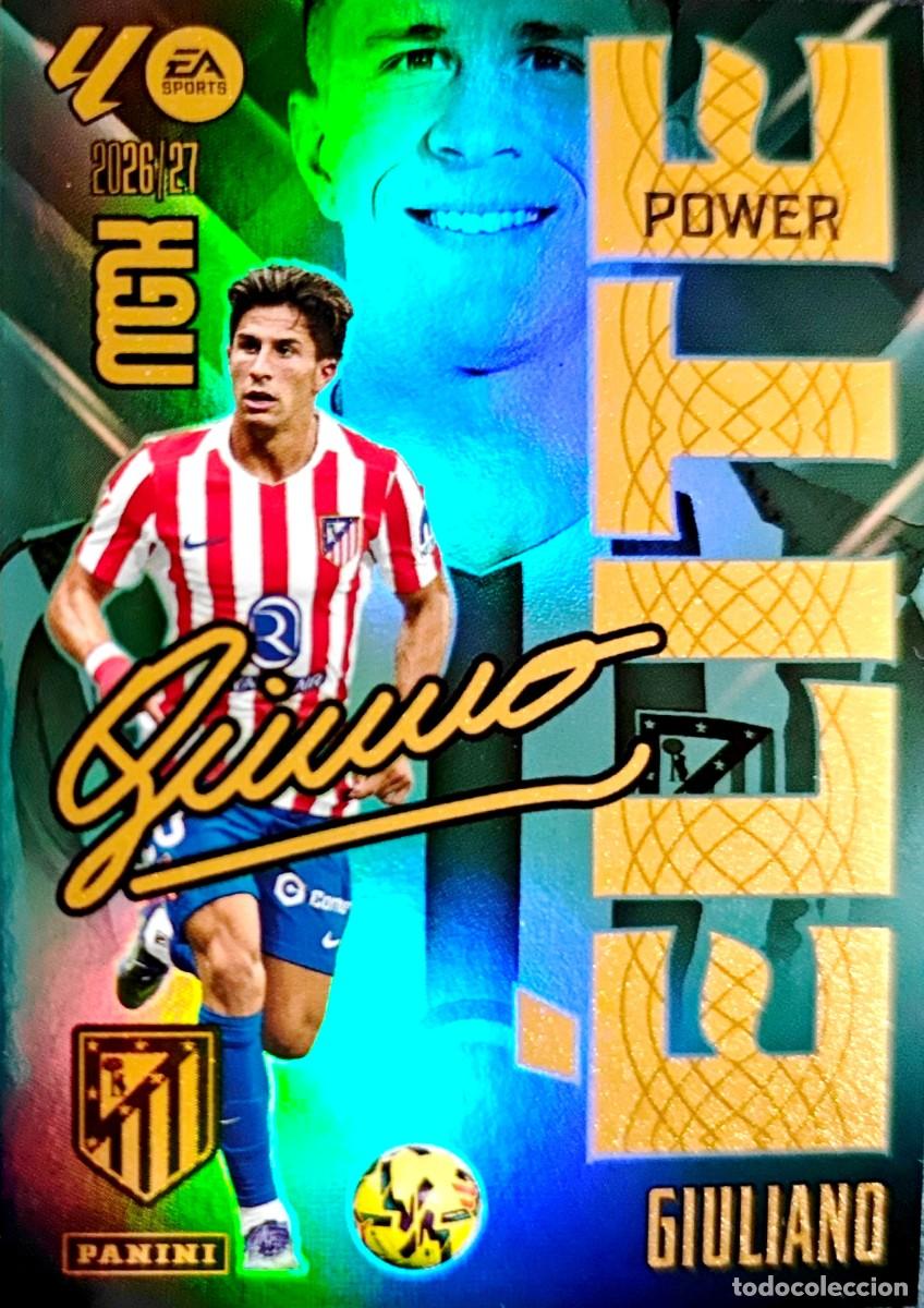 Cromos de f&uacute;tbol: 7 P 7P Giuliano Simeone - Atletico de Madrid - ELITE POWER - PANINI Megacracks MGK 2026 2027 26 27