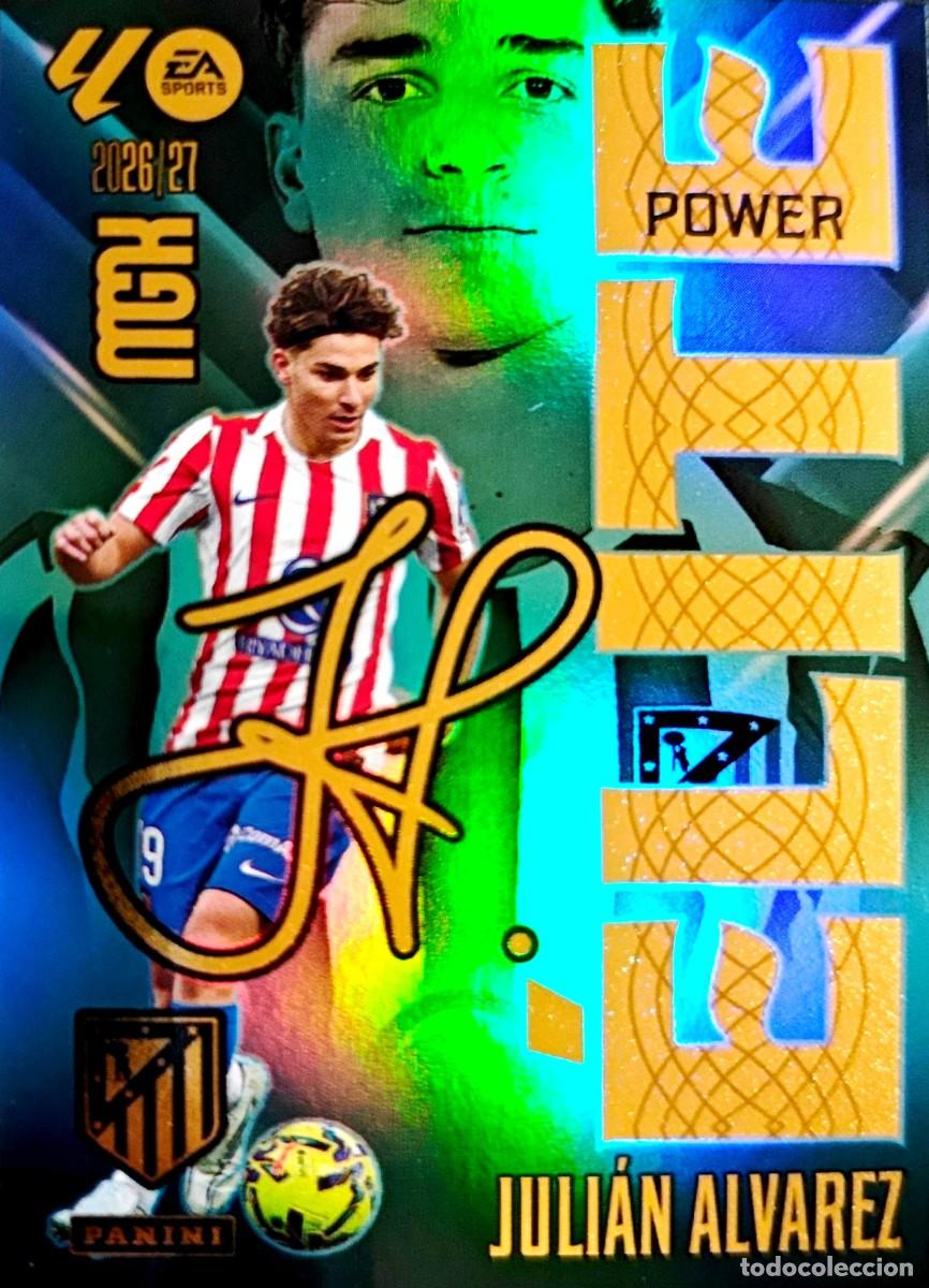 Cromos de f&uacute;tbol: 8 P 8P Julian Alvarez - Atletico de Madrid - ELITE POWER - PANINI Megacracks MGK 2026 2027 26 27