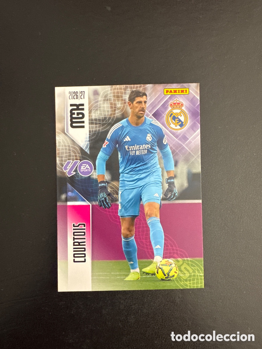 Cromos de f&uacute;tbol: COURTOIS REAL MADRID NUMERO 218 MEGACRACKS 2026 2027